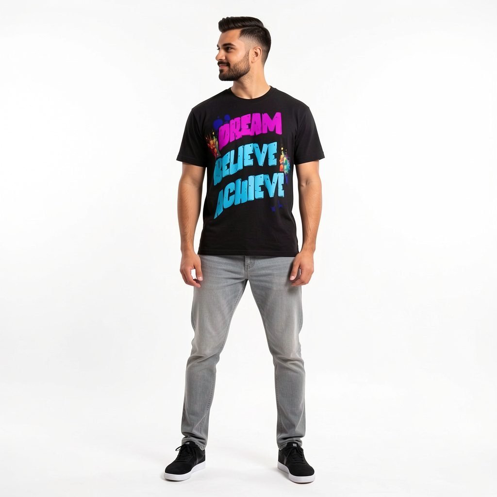 Trendynovo men's 100% cotton drop shoulder T-shirt