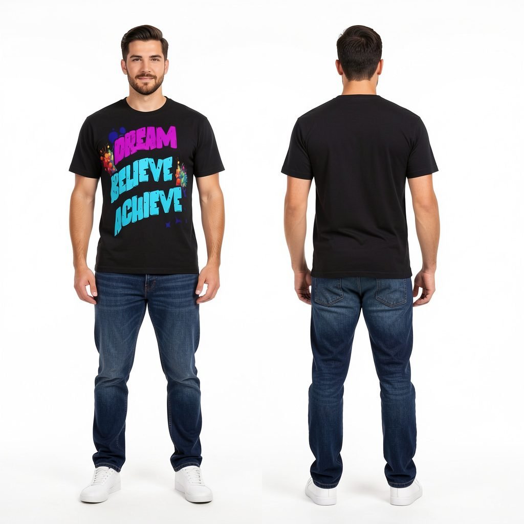 Trendynovo men's 100% cotton drop shoulder T-shirt