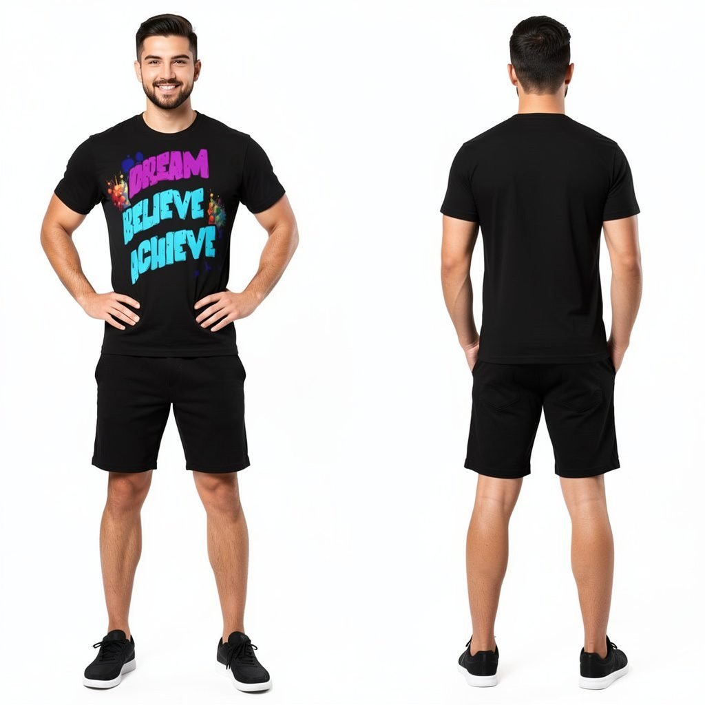 Trendynovo men's 100% cotton drop shoulder T-shirt