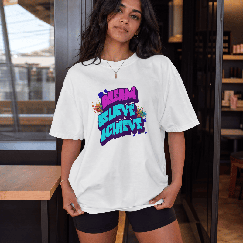 Trendynovo Women's Motivational Quote Printed T-Shirt | Regular Fit Round Neck Cotton Sinker Tee