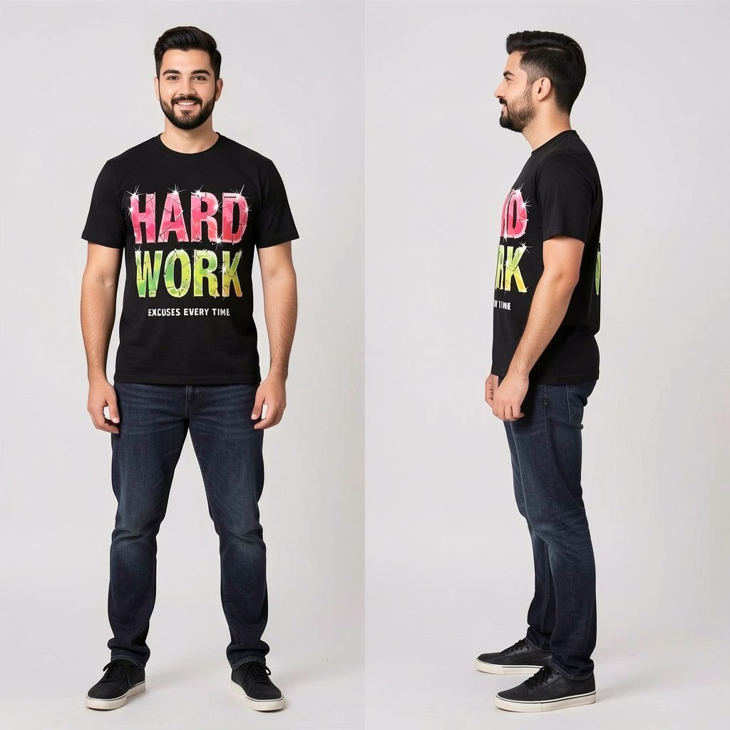 Trendynovo men's 100% cotton drop shoulder T-shirt