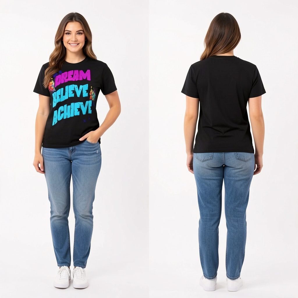 Trendynovo Women's Motivational Quote Printed T-Shirt | Regular Fit Round Neck 100% Cotton Sinker Tee