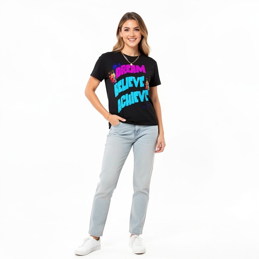 Trendynovo Women's Motivational Quote Printed T-Shirt | Regular Fit Round Neck 100% Cotton Sinker Tee