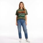 Women’s Success Grows from Daily Disciplined Action Acid Wash T-Shirt by Trendynovo