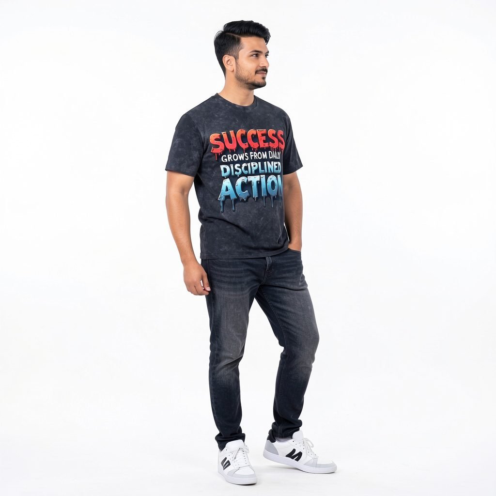 WRITE TITLE , SHORT AND LONG DESCRIPTION OF MEN ACID WASH TSHIRT , FABRIC -100% COTTON-FRENCH TERRY LOOP KNITT SUPER COMBED PREMIUM QUALITY , ROUND NECK , PREMIUM BRAND NAME TRENDYNOVO FOR WOOCOMMERCE STORE. YOAST SEO OPTIMIZED , ACCORDING TO IMAGE Premium “BORN TO SLEEP FORCE TO TO WORK” Printed ,ALSO WRITE IMAGE ALTER TEXT AND TITLE
