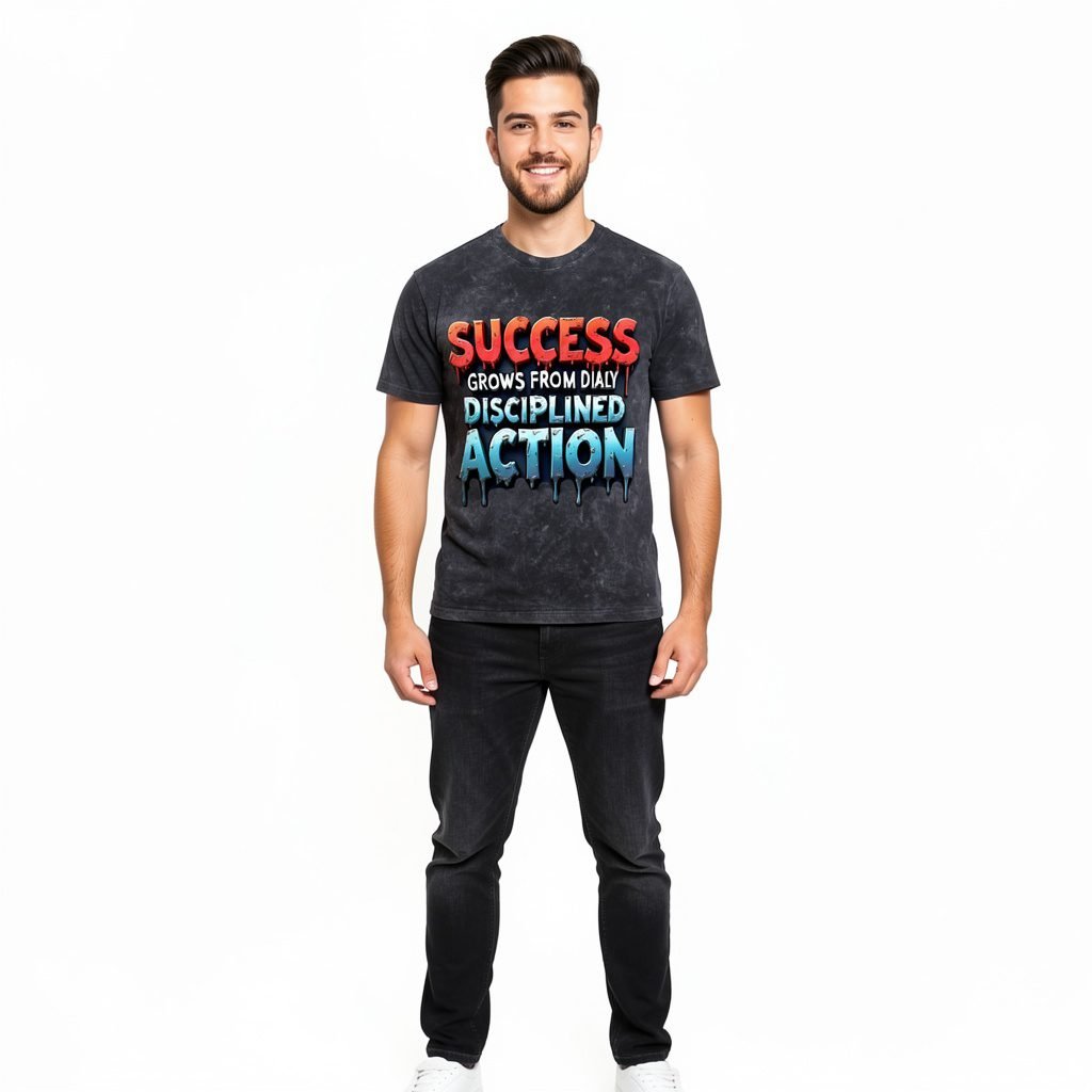 WRITE TITLE , SHORT AND LONG DESCRIPTION OF MEN ACID WASH TSHIRT , FABRIC -100% COTTON-FRENCH TERRY LOOP KNITT SUPER COMBED PREMIUM QUALITY , ROUND NECK , PREMIUM BRAND NAME TRENDYNOVO FOR WOOCOMMERCE STORE. YOAST SEO OPTIMIZED , ACCORDING TO IMAGE Premium “BORN TO SLEEP FORCE TO TO WORK” Printed ,ALSO WRITE IMAGE ALTER TEXT AND TITLE