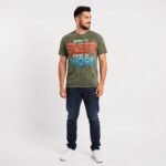 Men’s Born to Sleep Force to Work Acid Wash T-Shirt by Trendynovo
