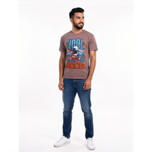 Men’s HODL Strong Reach the Moon printed drop shoulder T-shirt by Trendynovo